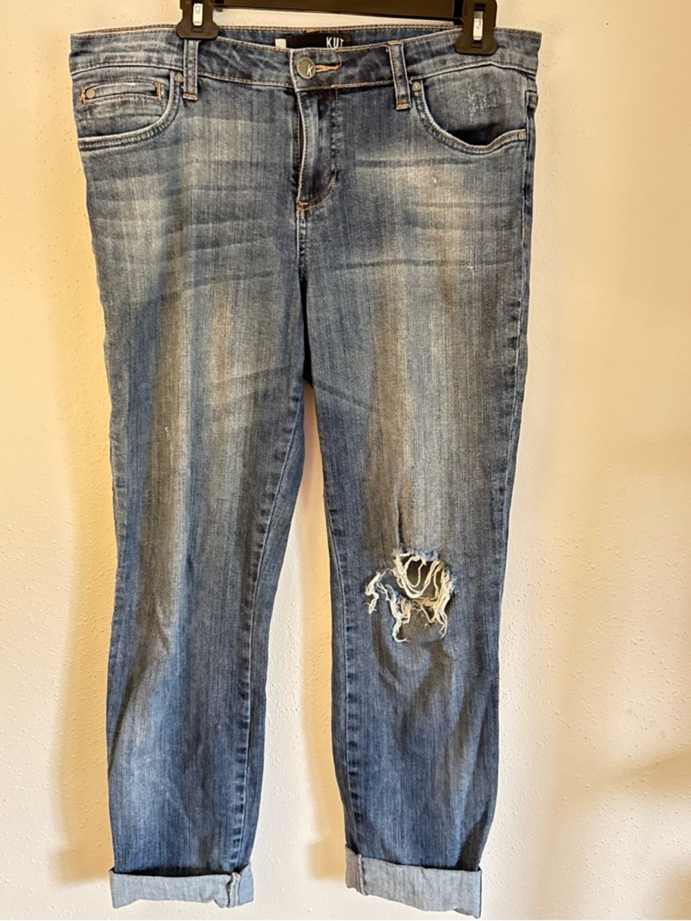 Kut from the Kloth Light Blue Distressed Boyfriend Jeans